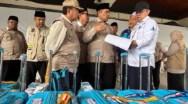 Kakanwil Kemenhaj Sumbar, M. Rifki melakukan sidak travel umrah di BIM, Rabu (30/9/2026). (Foto: Kemenhaj Sumbar)