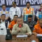Menteri Perhubungan Dudy Purwagandhi saat konferensi pers di Pelabuhan Trisakti, Banjarmasin, Kalimantan Selatan, Senin (14/9). (Foto: Kemenhub)