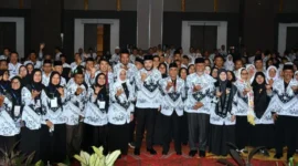 Wali Kota Padang Fadly Amran menghadiri Konkerprov I PGRI Sumbar 2026 di Hotel Truntum, Jumat (4/9/2026) malam. (Foto: Pemko Padang)