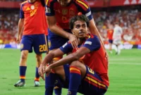 Lamine Yamal mencetak dua gol saat Spanyol mengalahkan Kroasia 4-1 di UEFA Nations League A. (Foto: IG @sefutbol)