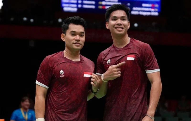 Ganda putra bulu tangkis Indonesia Leo Rolly Carnando/Daniel Marthin lolos ke final Asian Games 2026 Aichi-Nagoya. (Foto: Gilang/Kemenpora.go.id)