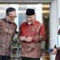 Gubernur Sumbar Mahyeldi bertemu dengan COO Danantara Dony Oskaria di Wisma Danantara, Jakarta, Kamis (3/9/2026). (Foto: ADPSB)