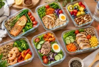 Ilustrasi makanan dan minuman yang bisa dikonsumsi sebelum lari. (Foto: AI Generated)