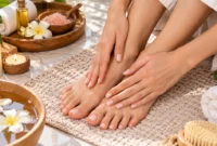 Ilustrasi manicure dan pedicure. (Foto: AI Generated)

