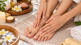 Ilustrasi manicure dan pedicure. (Foto: AI Generated)
