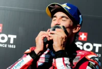 Marc Marquez memenangi Tissot Sprint MotoGP San Marino di Sirkuit Misano, Sabtu (12/9). (Foto: IG @marcmarquez93)
