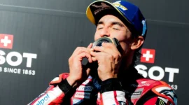 Marc Marquez memenangi Tissot Sprint MotoGP San Marino di Sirkuit Misano, Sabtu (12/9). (Foto: IG @marcmarquez93)
