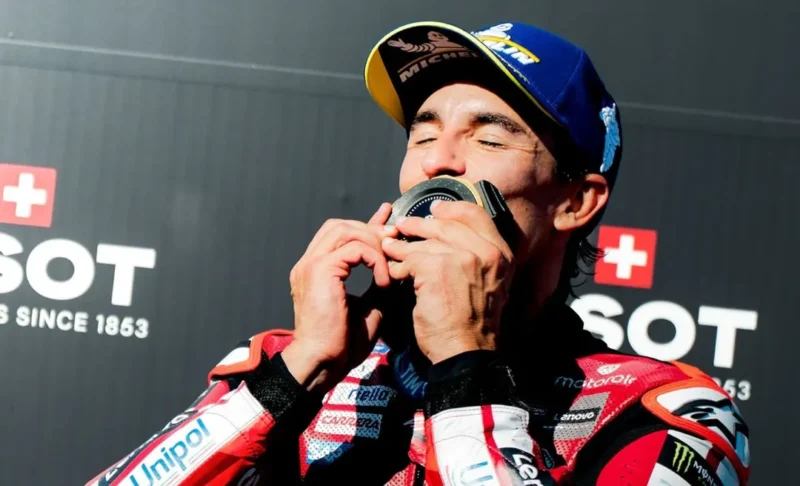 Marc Marquez memenangi Tissot Sprint MotoGP San Marino di Sirkuit Misano, Sabtu (12/9). (Foto: IG @marcmarquez93)
