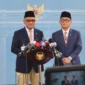 Menhaj Mochamad Irfan Yusuf dan Wamenhaj Dahnil Anzar Simanjuntak memberikan keterangan pers di Istana Merdeka, Jakarta, Senin (28/9/2026). (Foto: BPMI Setpres)