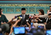 Menteri Keuangan Suahasil Nazara memberikan keterangan pers di Istana Negara, Jakarta, Senin (14/9/2026). (Foto: BPMI Setpres)
