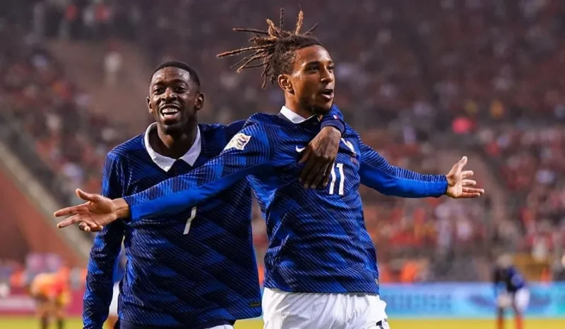 Gol Michael Olise membawa Les Bleus menang 1-0 atas Belgia di UEFA Nations League 2026. (Foto: IG @equipedefrance)