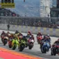 Jorge Martin, Marc Marquez dan Bezzecchi bersaing ketat berebut posisi puncak di GP San Marino. (Foto: MotoGP.com)