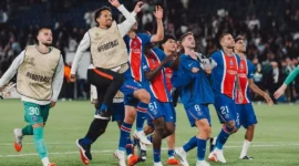 Pemain PSG merayakan kemenangan atas Slovan Bratislava. (Foto: IG @psg)