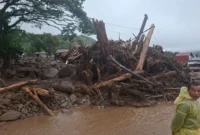 Kondisi wilayah di Kecamatan Gunung Talang, Kabupaten Solok pasca banjir bandang (galodo) yang terjadi Senin (21/9/2026) malam. (Foto: BPBD Kabupaten Solok)