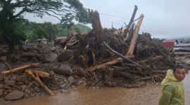 Kondisi wilayah di Kecamatan Gunung Talang, Kabupaten Solok pasca banjir bandang (galodo) yang terjadi Senin (21/9/2026) malam. (Foto: BPBD Kabupaten Solok)
