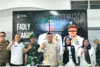 Sekda Kota Padang, Raju Minropa mengikuti peluncuran Program Kampung Redam secara daring di Gedung Putih, Kediaman Resmi Wali Kota, Rabu (30/9/2026). (Foto: Pemko Padang)