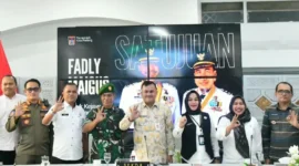 Sekda Kota Padang, Raju Minropa mengikuti peluncuran Program Kampung Redam secara daring di Gedung Putih, Kediaman Resmi Wali Kota, Rabu (30/9/2026). (Foto: Pemko Padang)