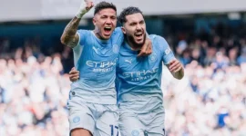 Pemain Manchester City merayakan gol ke gawang Sunderland. (Foto: IG @mancity)