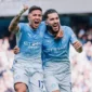 Pemain Manchester City merayakan gol ke gawang Sunderland. (Foto: IG @mancity)
