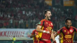Pemain Semen Padang FC merayakan gol ke gawang PSIS Semarang. (Foto: MO Semen Padang FC)