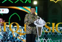Menag Nasaruddin Umar saat memberikan sambutan pada pembukaan MTQ Nasional XXXI 2026, Semarang, Sabtu (13/9/2026). (Foto: Fadlil Chairil/Kemenag)