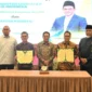 Gubernur Sumbar Mahyeldi saat menghadiri Presentasi Progres IGRA, penandatanganan perjanjian kerja sama, serta serah terima sumur bor untuk RSUP Dr. M. Djamil Padang dari BWS Sumatera V, Jumat (18/9/2026). (Foto: ADPSB)