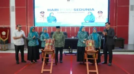 Wakil Wali Kota Padang, Maigus Nasir saat Peringatan Hari Paru Sedunia di Gedung Bagindo Aziz Chan, Balai Kota Padang, Sabtu (26/9/206). (Foto: Pemko Padang)