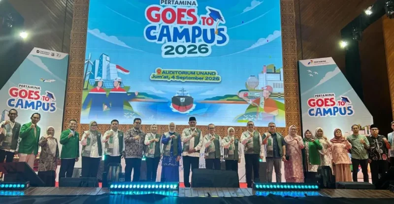 Kepala DPMPTSP Padang, Fauzan Ibnovi menghadiri Pertamina Goes to Campus 2026 di Auditorium Unand, Jumat (4/9/2026). (Foto: Pemko Padang)