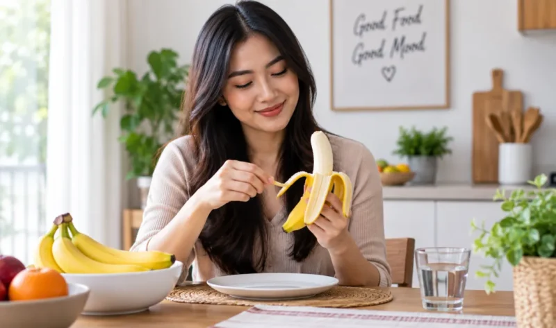 Ilustrasi buah pisang. (Foto: AI Generated)