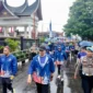 Kapolda Sumbar Irjen Pol Djati Wiyoto Abadhy saat mengikuti Police Women Run IV-2026 di Kota Bukittinggi, Sumatera Barat, Minggu (27/9/2026). (Foto: Polda Sumbar)