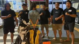 Tim 1 Klewang Satreskrim Polresta Padang mengamankan residivis pencurian onderdil di Gurun Laweh, Kota Padang. (Foto: Polresta Padang)