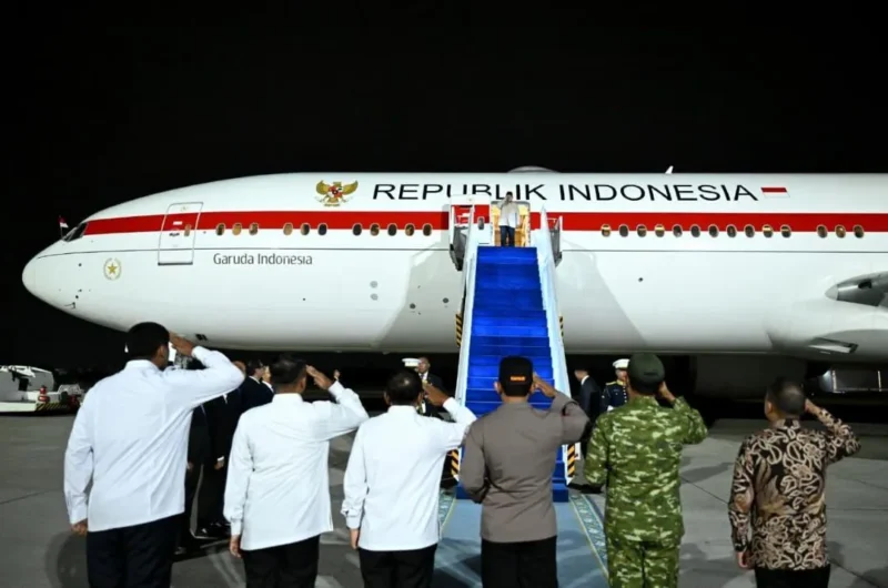 Presiden Prabowo bertolak ke Vladivostok, Rusia. (Foto BPMI Setpres)