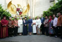 Menag Nasaruddin Umar, Kardinal Ignatius Suharyo, dan jajaran saat menerima kunjungan Putri Mahkota Swedia, Victoria Ingrid Alice Désirée. (Foto: Kemenag/Rikie Andriyawan)