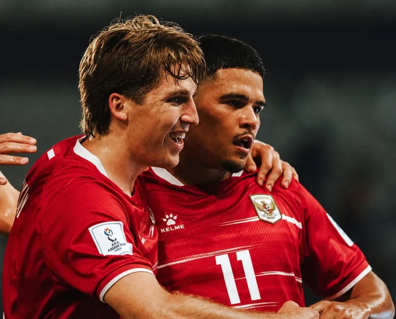 Pemain Indonesia Ragnar Oratmangoen merayakan gol ke gawang Singapura. (Foto: IG @timnasindonesia)