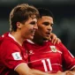 Pemain Indonesia Ragnar Oratmangoen merayakan gol ke gawang Singapura. (Foto: IG @timnasindonesia)