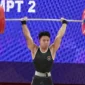 Lifter putra Indonesia, Rahmat Erwin Abdullah, peraih medali emas pada ajang Asian Games 2026. (Foto: Gilang/Kemenpora.go.id)
