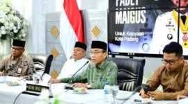 Wakil Wali Kota Padang Maigus Nasir memimpin Rakor dan Evaluasi Pembinaan serta Pengembangan Kegiatan LPTQ Padang. (Foto: Pemko Padang)