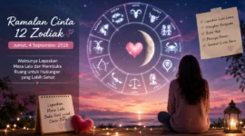 Ilustrasi ramalan cinta 12 zodiak 4 September 2026. (Foto: AI Generated)