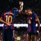 Raphinha dan Lamine Yamal mencetak brace ke gawang Vallecano pada Laga pekan ketiga LaLiga di Camp Nou, Selasa (1/9/2026) dini hari WIB. (Foto: IG @fcbarcelona)