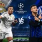 Ilustrasi head to head Real Madrid vs Inter Milan di Liga Champions. (Foto: AI Generated)
