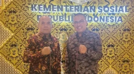 Sekdaprov Sumbar Arry Yuswandi saat melakukan koordinasi dan konsultasi dengan Direktorat Jenderal Linjamsos Kemensos RI, Kamis (24/9/2026). (Foto: Adpsb)
