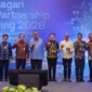Sekdaprov Sumbar Arry Yuswandi saat acara Bank Nagari ETPD Partnership Gathering 2026, Jumat (25/9/2026). (Foto: Adpsb)