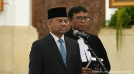Presiden Prabowo melantik Suahasil Nazara sebagai Menteri Keuangan menggantikan Purbaya Yudhi Sadewa di Istana Kepresidenan, Jakarta. (Foto: Setpres)