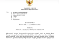 Wali Kota Padang Fadly Amran menerbitkan SE Mitigasi Kabut Asap menyusul menurunnya kualitas udara di Kota Padang. (Foto: Pemko Padang)