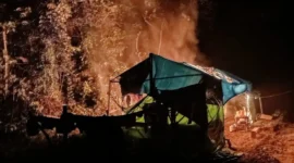Polres Solsel menertibkan tambang emas ilegal di Sangir Jujuan dan memusnahkan sejumlah peralatan PETI. (Foto: Polda Sumbar)