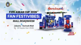 Trophy Tour FIFA ASEAN Cup 2026 hadir di Sarinah 18-20 September. (Foto: PSSI)