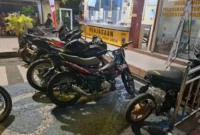 Polresta Padang menyita 7 motor saat KRYD. (Foto: Polda Sumbar)