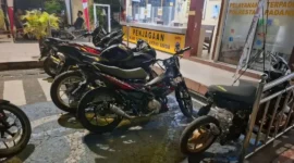 Polresta Padang menyita 7 motor saat KRYD. (Foto: Polda Sumbar)
