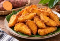 Ilustrasi ubi goreng. (Foto: AI Generated)