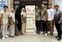 Tim dosen dan mahasiswa Universitas Baiturrahmah pada kegiatan USR ke-X di wilayah kerja Puskesmas Timpeh, Kabupaten Dharmasraya.